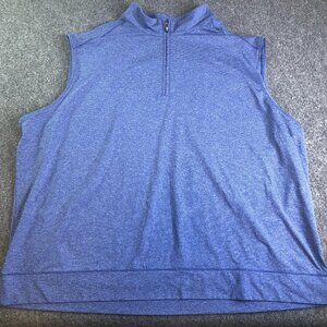Cutter & Buck Vest Mens 4XB Blue 1/4 Zip Pullover Performance Tech Golf Stretch